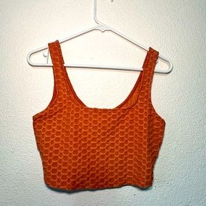 Orange Timing Cropped Top